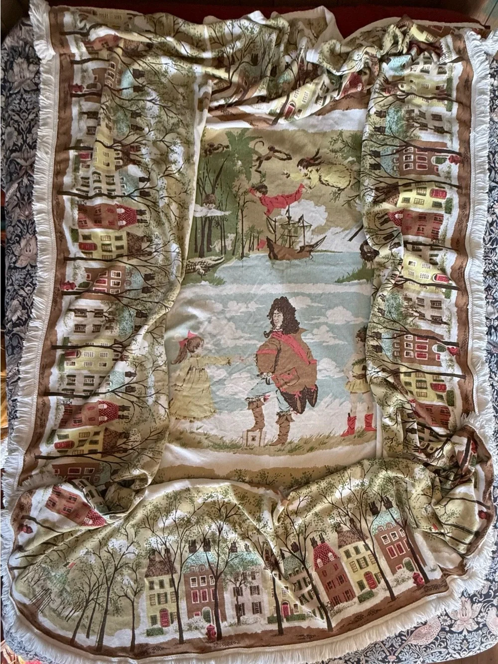 Fieldcrest Storybook Cotton Coverlet Peter Pan Vintage 1966